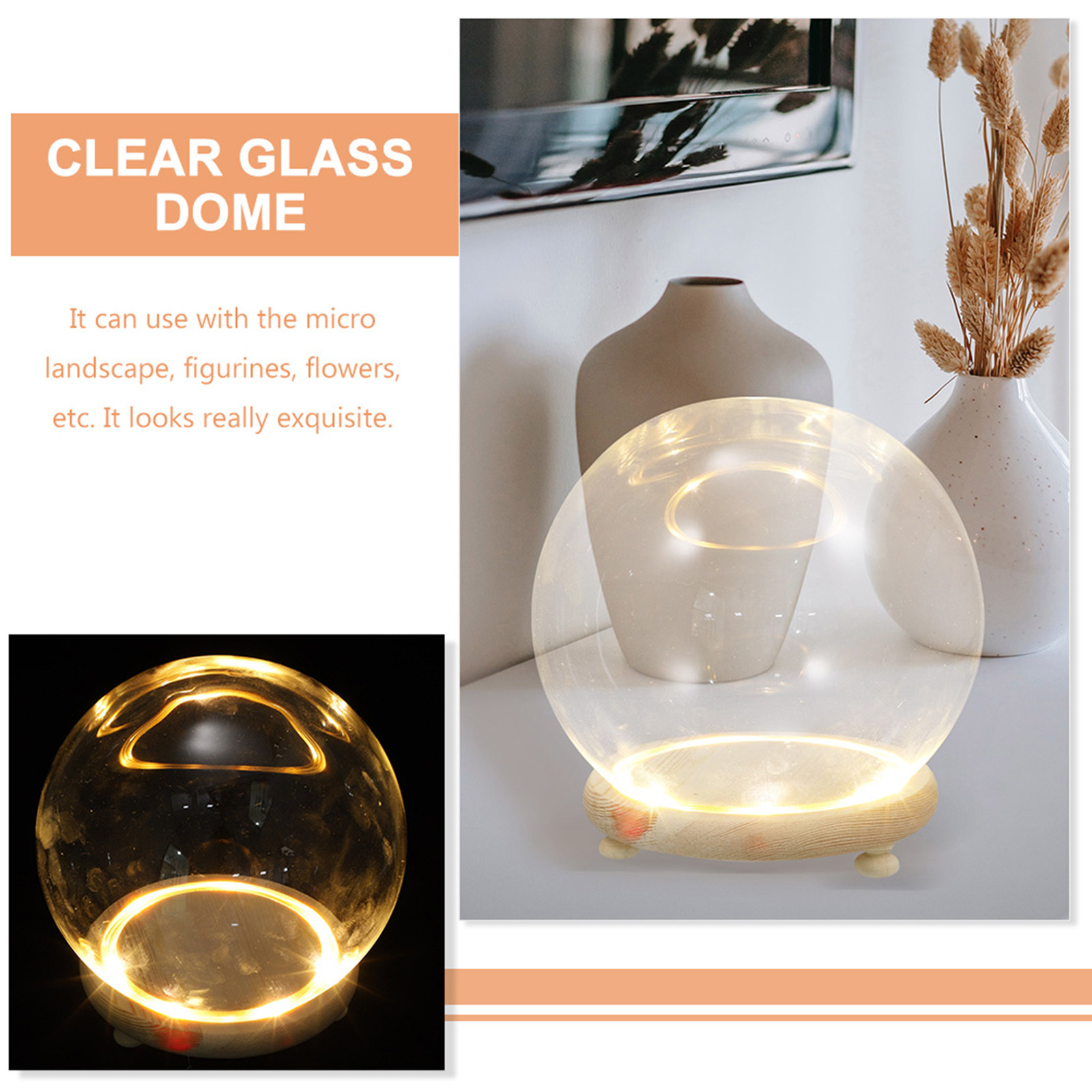Copertura in Vetro con Base in - Plastic Dome Clear recensione e prezzo